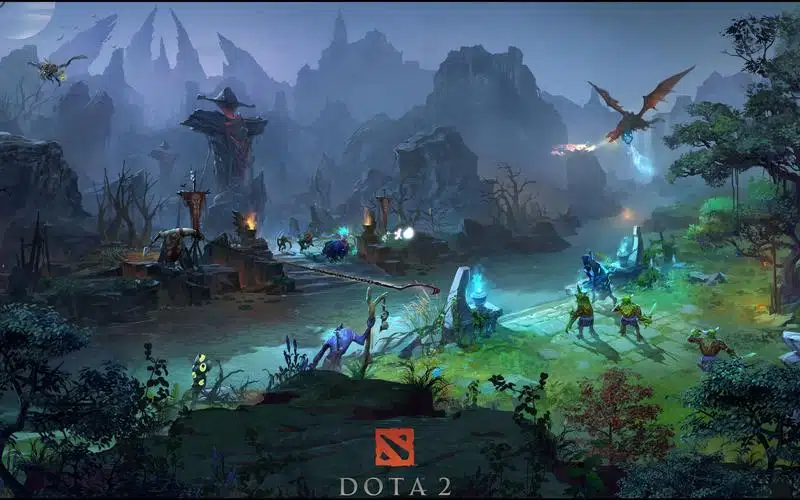 DOTA2多人战场场景