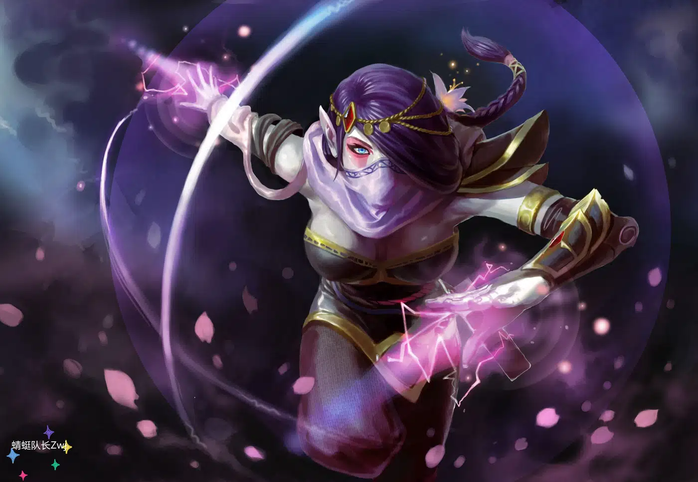 DOTA2紫色女性英雄